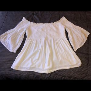 Strapless White Hollister Blouse